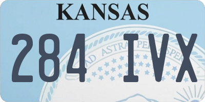 KS license plate 284IVX