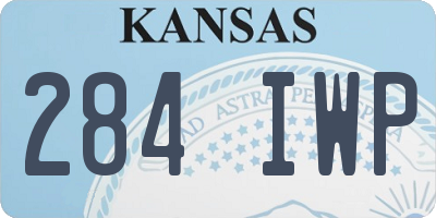 KS license plate 284IWP