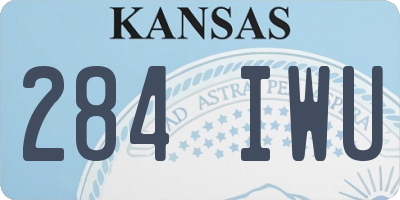 KS license plate 284IWU