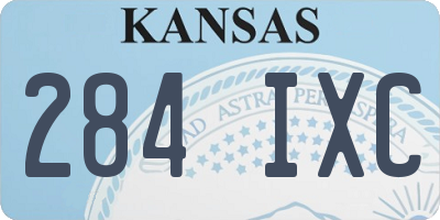 KS license plate 284IXC