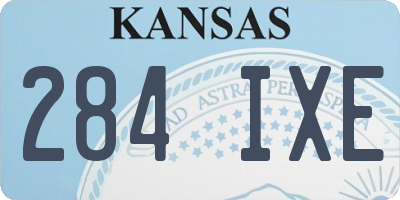 KS license plate 284IXE
