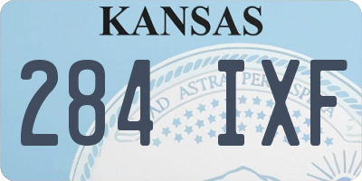 KS license plate 284IXF
