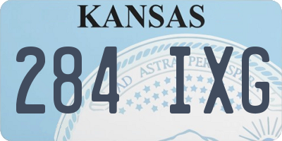 KS license plate 284IXG