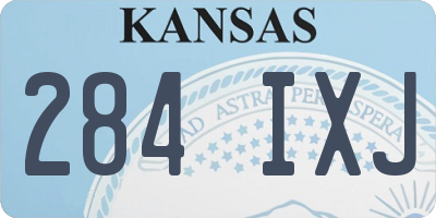 KS license plate 284IXJ