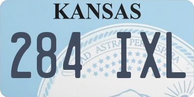 KS license plate 284IXL
