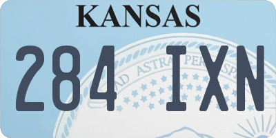KS license plate 284IXN