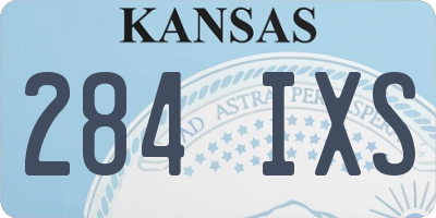 KS license plate 284IXS