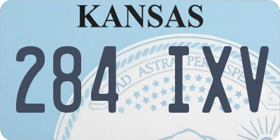 KS license plate 284IXV