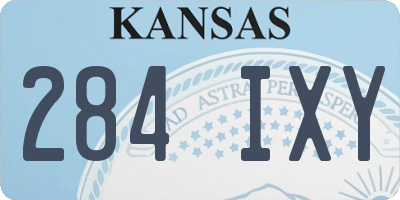 KS license plate 284IXY