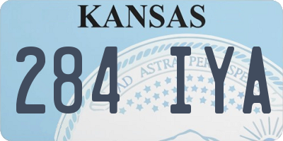 KS license plate 284IYA