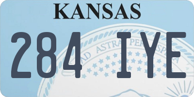 KS license plate 284IYE