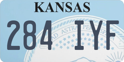 KS license plate 284IYF