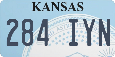 KS license plate 284IYN