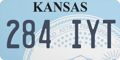 KS license plate 284IYT