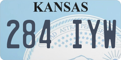 KS license plate 284IYW
