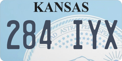 KS license plate 284IYX
