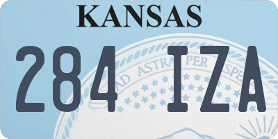 KS license plate 284IZA