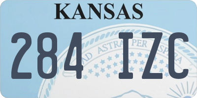 KS license plate 284IZC