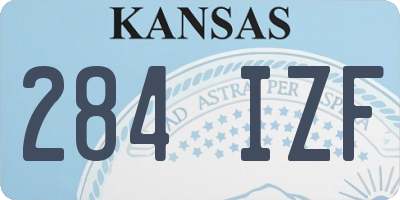 KS license plate 284IZF