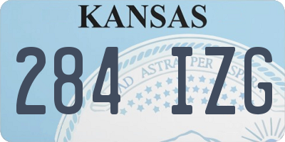 KS license plate 284IZG