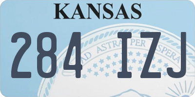 KS license plate 284IZJ