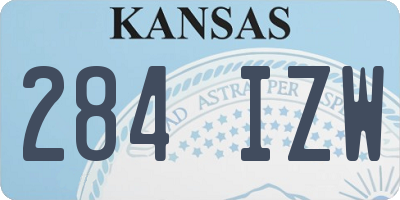 KS license plate 284IZW