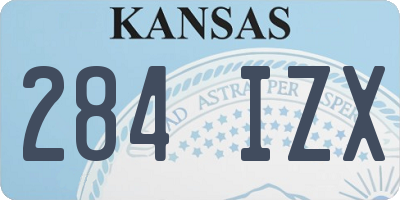 KS license plate 284IZX