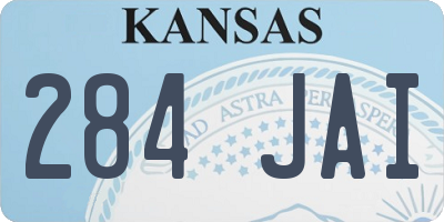 KS license plate 284JAI