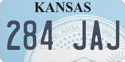 KS license plate 284JAJ