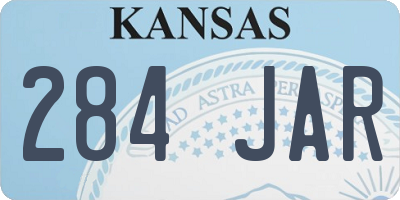 KS license plate 284JAR