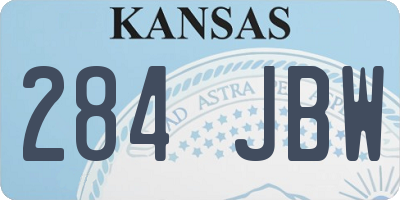 KS license plate 284JBW