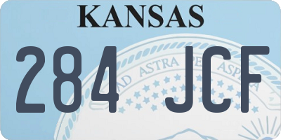 KS license plate 284JCF