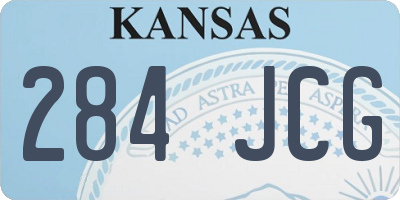 KS license plate 284JCG