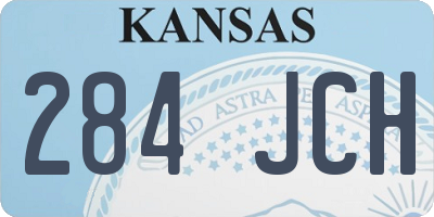 KS license plate 284JCH