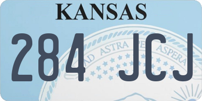 KS license plate 284JCJ