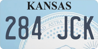 KS license plate 284JCK