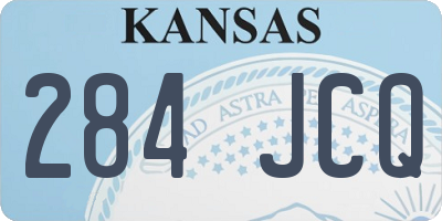 KS license plate 284JCQ