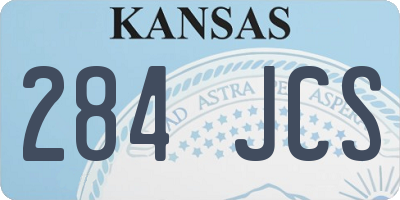 KS license plate 284JCS