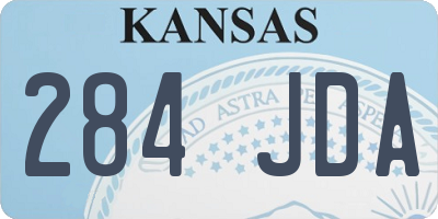 KS license plate 284JDA