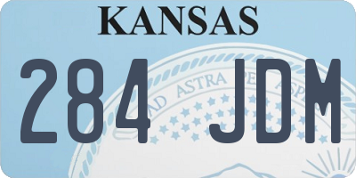 KS license plate 284JDM