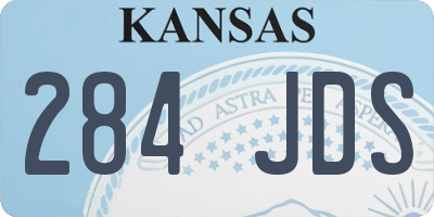 KS license plate 284JDS