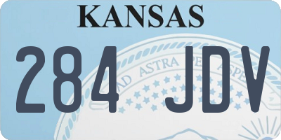 KS license plate 284JDV