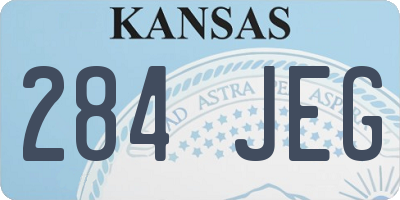 KS license plate 284JEG