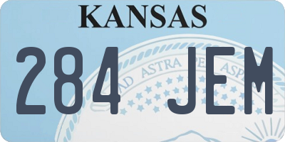KS license plate 284JEM