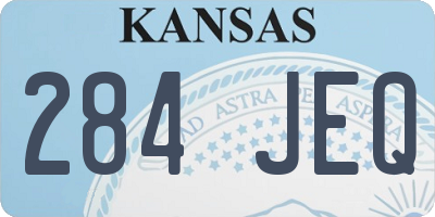 KS license plate 284JEQ