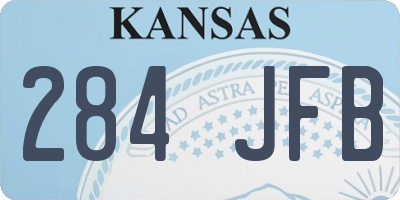 KS license plate 284JFB