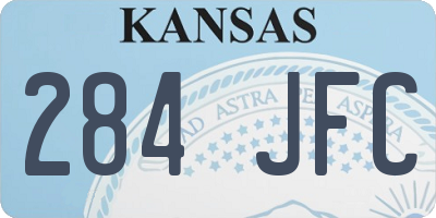 KS license plate 284JFC