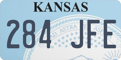 KS license plate 284JFE