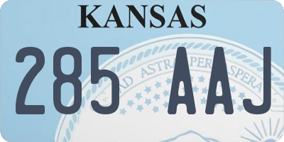 KS license plate 285AAJ