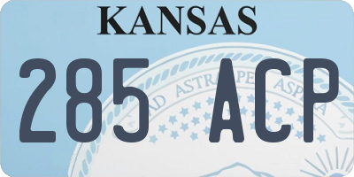 KS license plate 285ACP